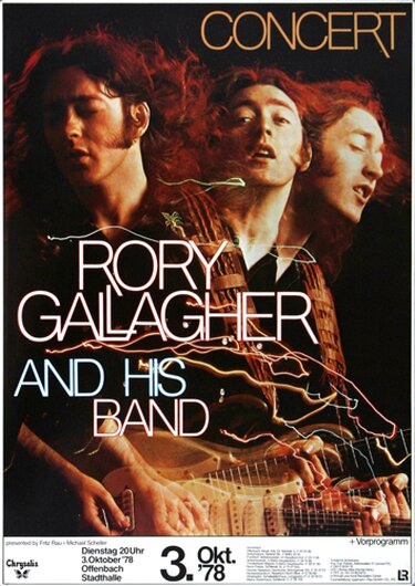 Rory Gallagher - Photo Finish, Frankfurt 1978 - Konzertplakat