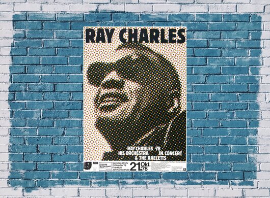 Ray Charles - Love and Peace, Frankfurt 1978 - Konzertplakat