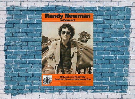Randy Newman - Little Criminals, Frankfurt 1978 - Konzertplakat