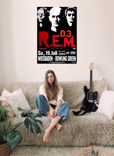 R.E.M - Bowling Green Red, Wiesbaden, 2003, Concert, Poster,