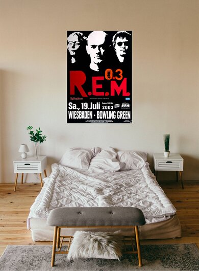 R.E.M - Bowling Green Red, Wiesbaden, 2003, Concert, Poster,