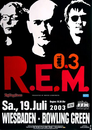 R.E.M - Bowling Green Red, wiesbaden 2003 - Konzertplakat