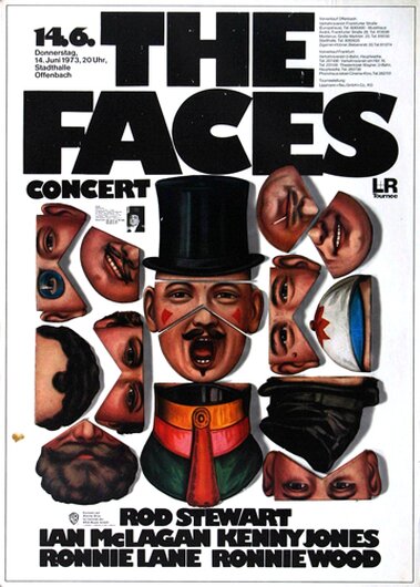Rod Stewart & The Faces - First Step, Frankfurt 1971 - Konzertplakat