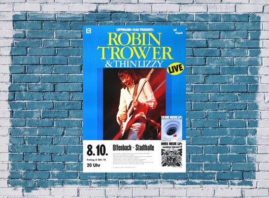 Robin Trower - Long Misty Days, Tour 1976 - Konzertplakat