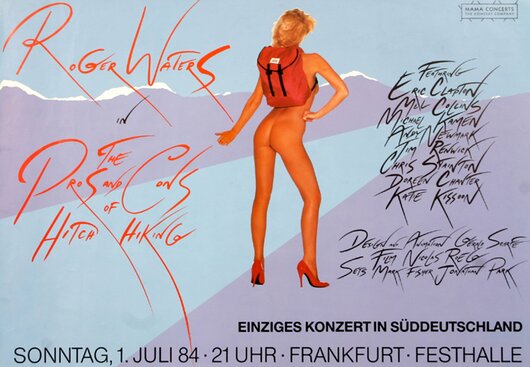 Roger Waters - The Pros and Cons of Hitch Hiking, Frankfurt 1984 - Konzertplakat
