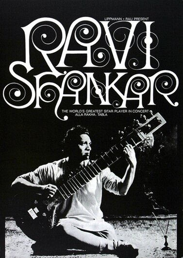 Ravi Shankar - My Life My Music,  1968 - Konzertplakat