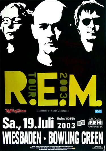 R.E.M - Bowling Green, Wiesbaden 2003 - Konzertplakat
