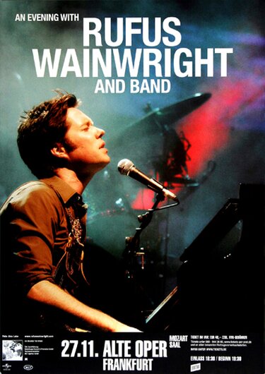 Rufus Wainwright - Release The Stars, Frankfurt 2007 - Konzertplakat