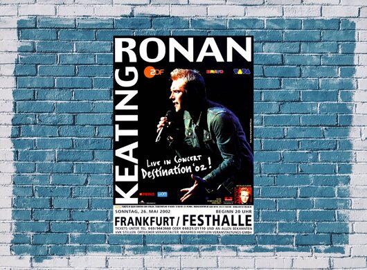 Ronan Keating - Destination, Frankfurt 2002 - Konzertplakat
