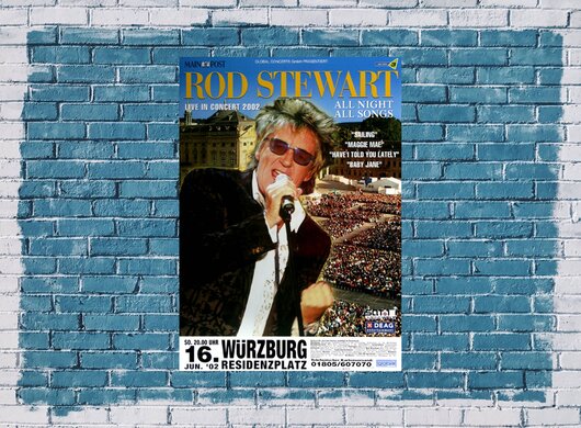 Rod Stewart & The Faces - American Book, Würzburg 2002 - Konzertplakat