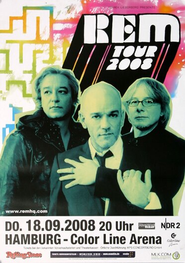 R.E.M - Accelerate, Hamburg 2008 - Konzertplakat