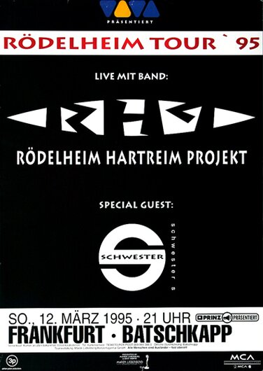 Rödelheim Hartreim Projekt - Live mit Band, Frankfurt 1995 - Konzertplakat