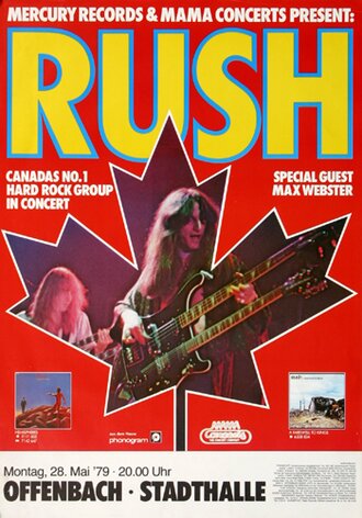 Rush - Permanent Waves, Frankfurt 1979 - Konzertplakat