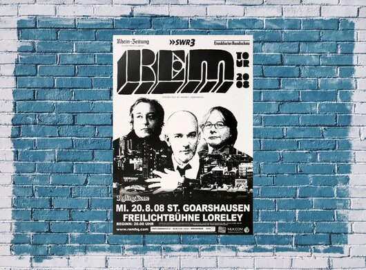 R.E.M - Around The Sun, St.Goarshausen 2008 - Konzertplakat