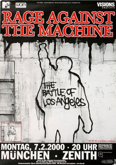 Rage against the Machine - The Battle, München 2000 - Konzertplakat