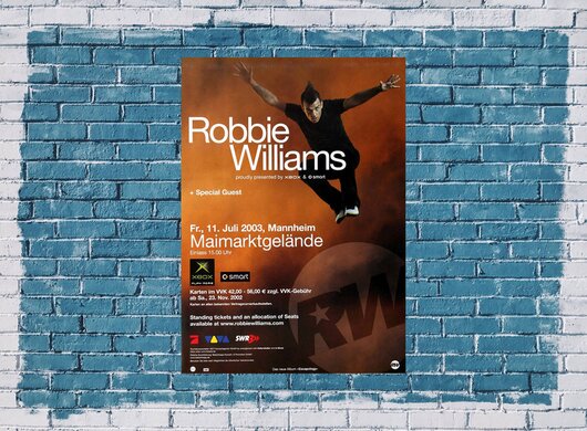 Robbie Williams - Escapology, Mannheim 2003 - Konzertplakat
