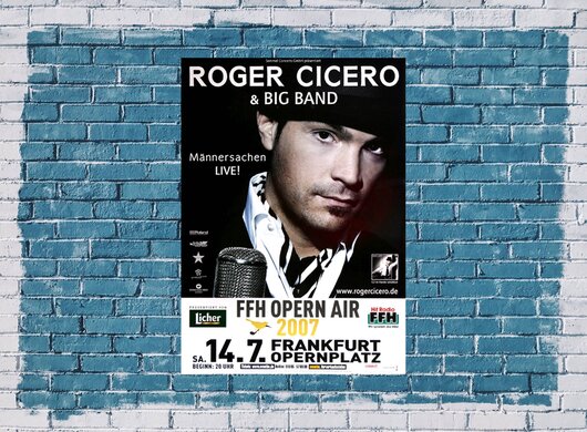 Roger Cicero - Männersachen, Frankfurt 2007 - Konzertplakat