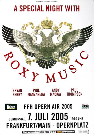 Roxy Music - Special Night, Frankfurt 2005 - Konzertplakat