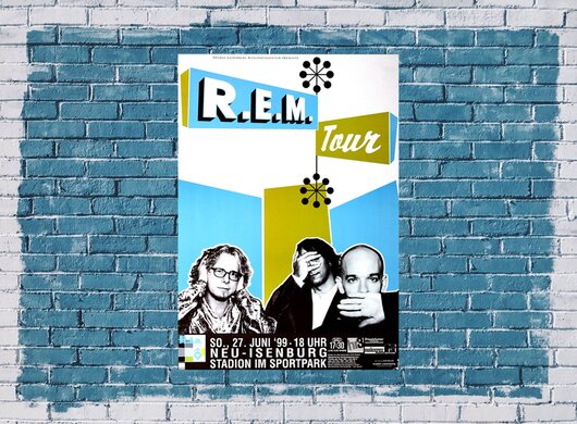 R.E.M - Up, Neu-Isenburg & Frankfurt 1999 - Konzertplakat