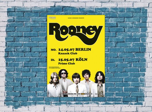 Rooney - Are You Afraid, Berlin & Köln 2007 - Konzertplakat
