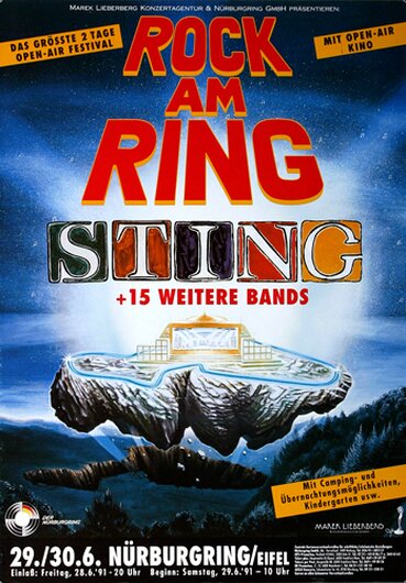 ROCK AM RING & PARK - 1991, Rock am Ring 1991 - Konzertplakat