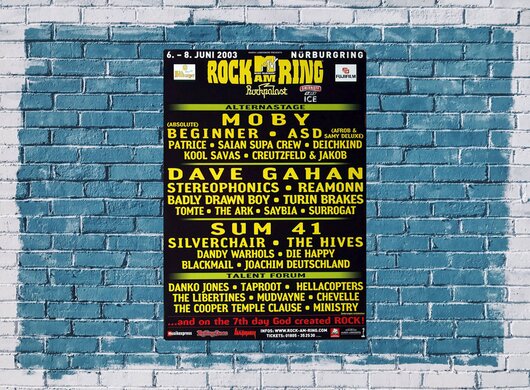 ROCK AM RING & PARK - Alterna Stage, Rock am Ring 2003 - Konzertplakat