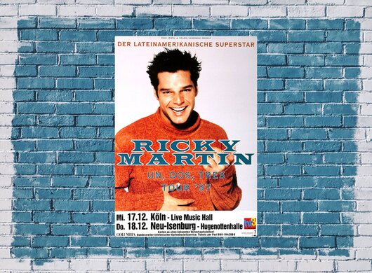 Ricky Martin - Un Dos Tres, Neu-Isenburg & Köln 1997 - Konzertplakat