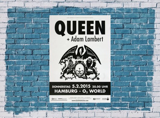 Queen - Live , Hamburg 2015 - Konzertplakat