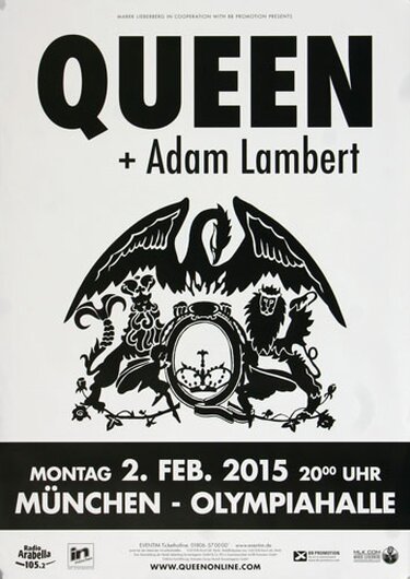 Queen - Live , München 2015 - Konzertplakat