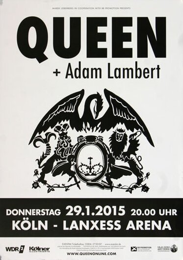 Queen - Live , Köln 2015 - Konzertplakat