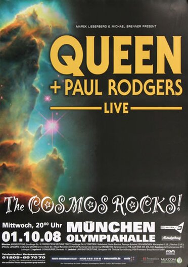 Paul Rodgers - Cosmos Rocks, München 2008 - Konzertplakat