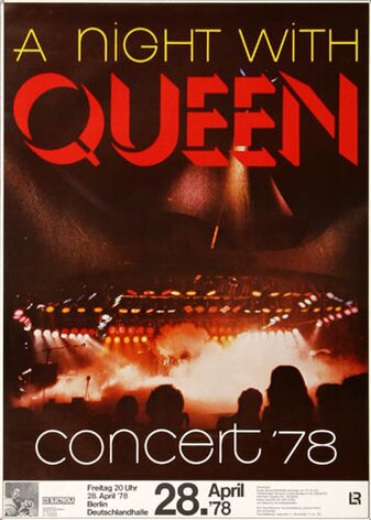 Queen - A Night In Berlin, Berlin 1978 - Konzertplakat
