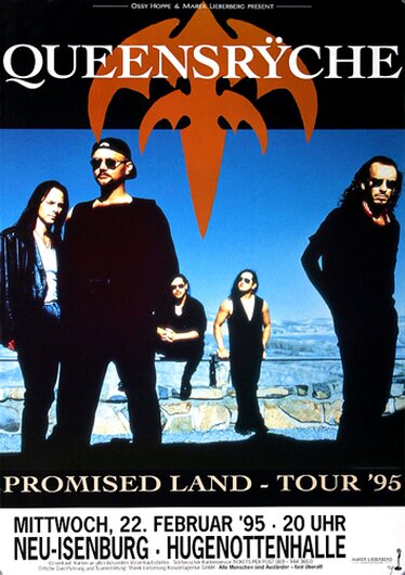 Queensryche - Promised Land, Neu-Isenburg & Frankfurt 1995 - Konzertplakat