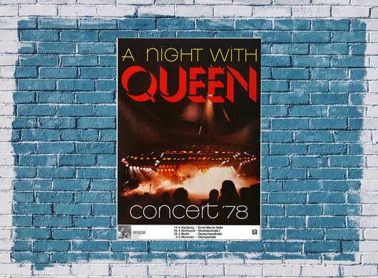 Queen - A Night With Queen, Tour 1978 - Konzertplakat