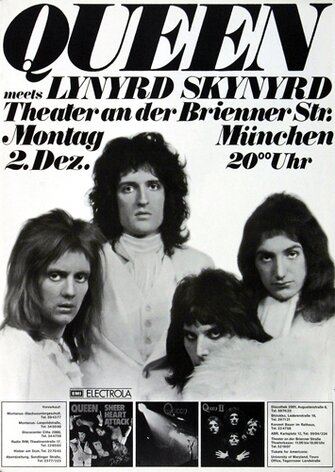 Queen - Sheer Heart Attack, München 1974 - Konzertplakat