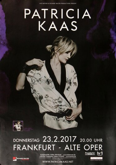 Patricia Kaas - Le jour et lheure , Frankfurt 2017 - Konzertplakat