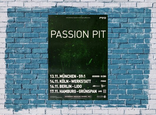Passion Pit - Manners, Tour 2009 - Konzertplakat