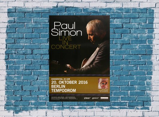 Paul Simon - Live in Concert , Berlin 2016 - Konzertplakat