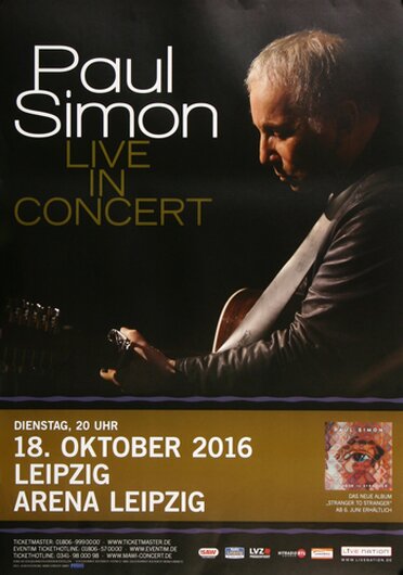 Paul Simon - Live In Concert , Leipzig 2016 - Konzertplakat