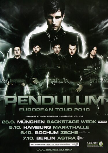 Pendulum - Immersion, Tour 2010 - Konzertplakat