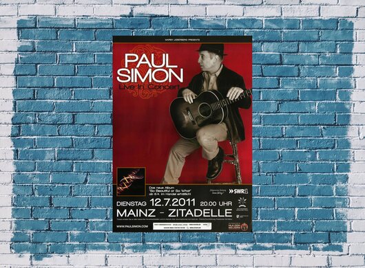 Paul Simon - So Beautiful , Mainz 2011 - Konzertplakat