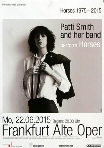 Patti Smith Group - Horses, Frankfurt 2015 - Konzertplakat