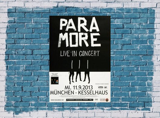 Paramore - Live In , München 2013 - Konzertplakat