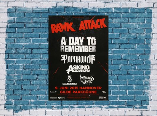 Rawk Attack  - Asking Alexandria, Hannover 2015 - Konzertplakat