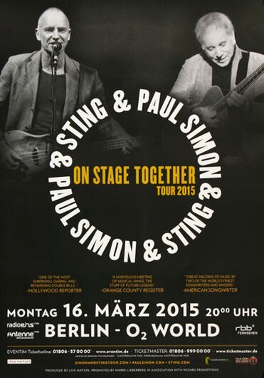 Paul Simon - On Stage , Berlin 2015 - Konzertplakat
