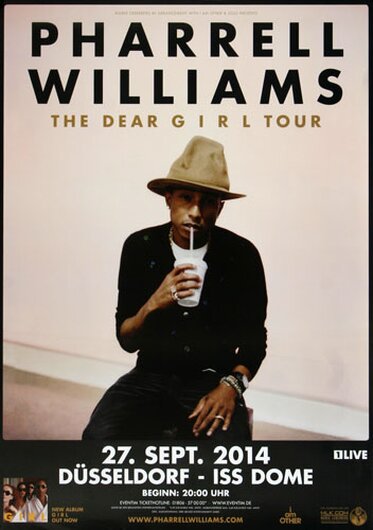 Pharrell Williams - Dear Girl , Düsseldorf 2014 - Konzertplakat
