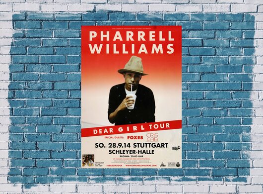 Pharrell Williams - Dear Girl Tour, Stuttgart 2014 - Konzertplakat