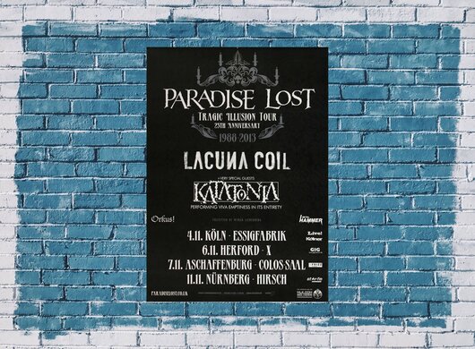 Paradise Lost - Tragic Illusion, Tour 2013 - Konzertplakat