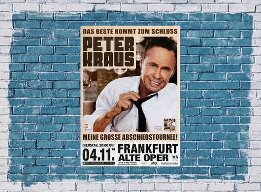 Peter Kraus - Das Beste, Frankfurt 2014 - Konzertplakat