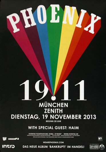 Phoenix - Entertainment , München 2013 - Konzertplakat